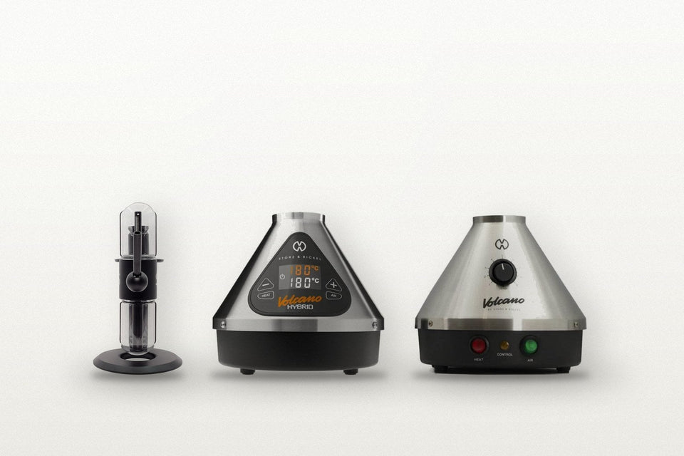 Stationäre Vaporizer mieten: Kompact Gravity Infuser, Volcano Hybrid und Volcano Classic