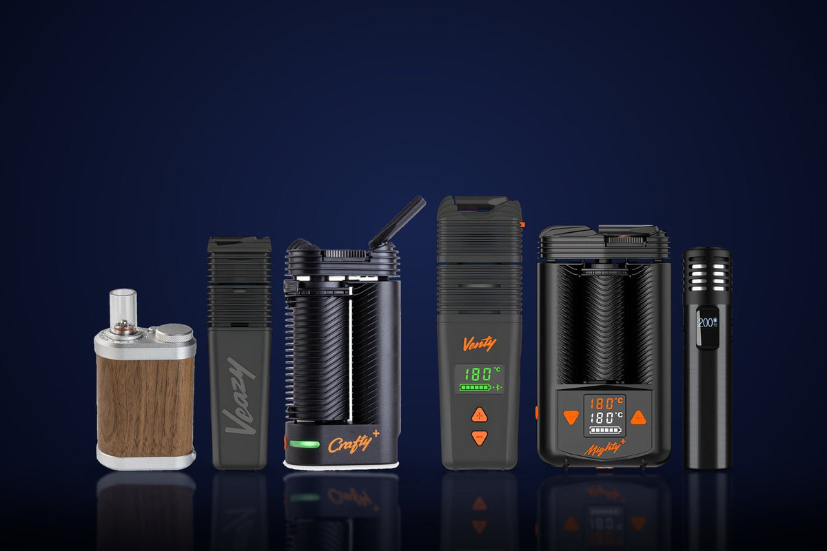 Tragbare Vaporizer zum Mieten: Crafty+, Mighty+, Veazy und Venty mit Transportcase und Dosierkapseln