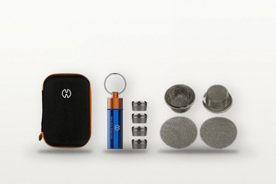 Vaporizer Zubehör kaufen: Mighty+ Case geruchsdicht, Capsule Caddy Dosierkapsel-Behälter und Multi-Siebe-Set