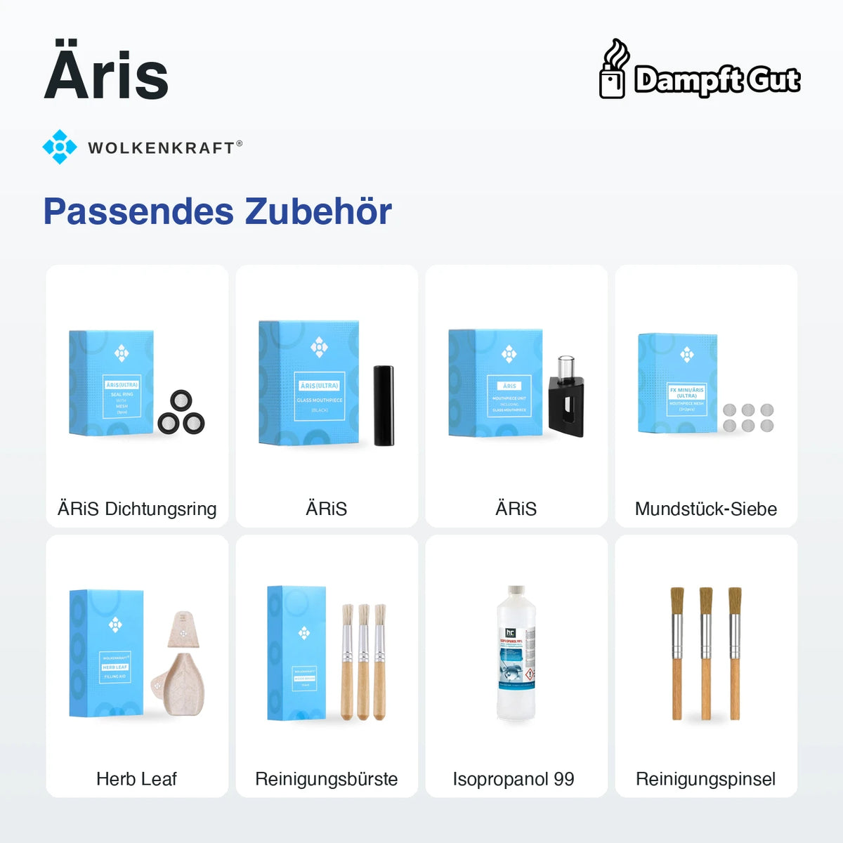 Passendes Zubehör für den Wolkenkraft Äris Vaporizer