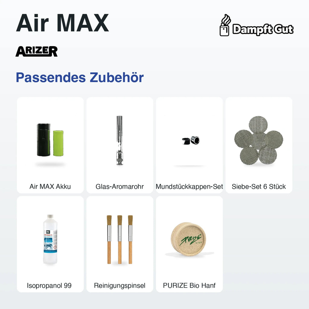 Passendes Zubehör für den Arizer Arizer Air MAX Vaporizer