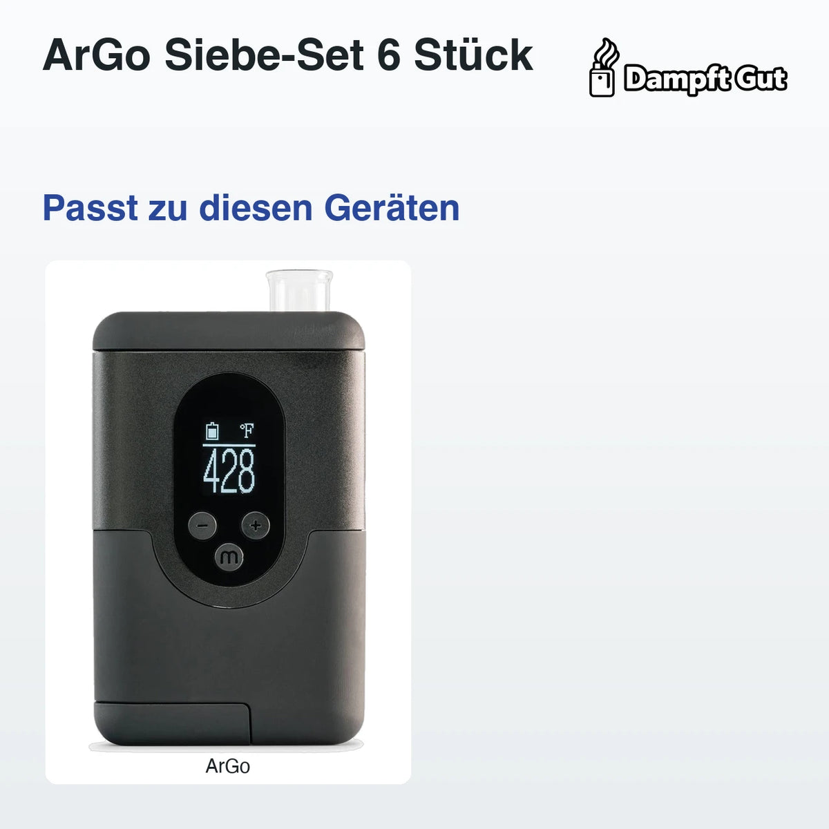 ArGo Siebe-Set 6 Stück – passt zu diesen Vaporizern