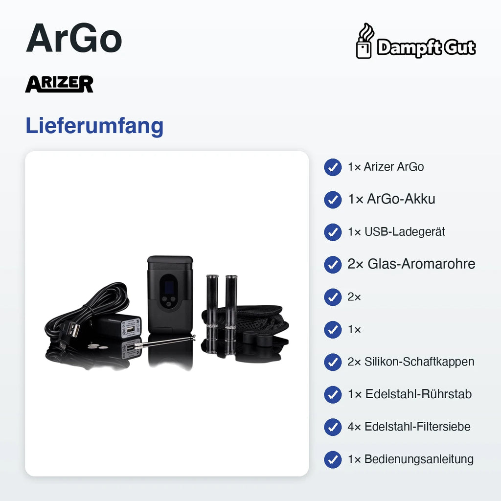 Arizer Arizer ArGo Vaporizer – Lieferumfang