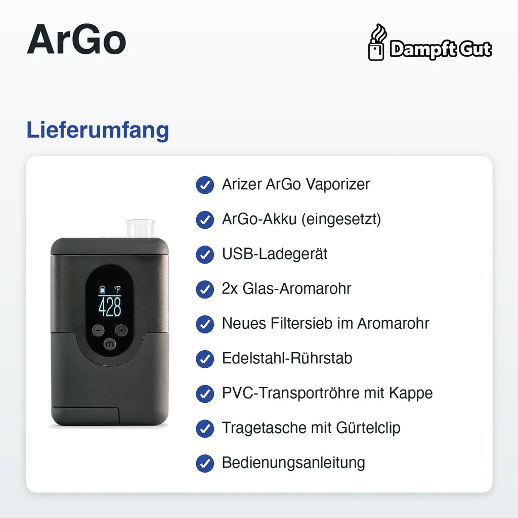 ArGo Vaporizer – Lieferumfang