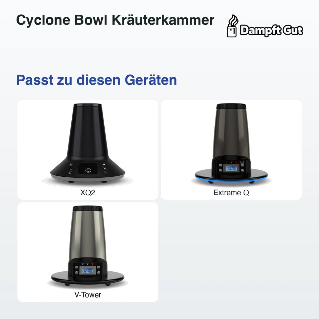 Cyclone Bowl Kräuterkammer – passt zu diesen Vaporizern