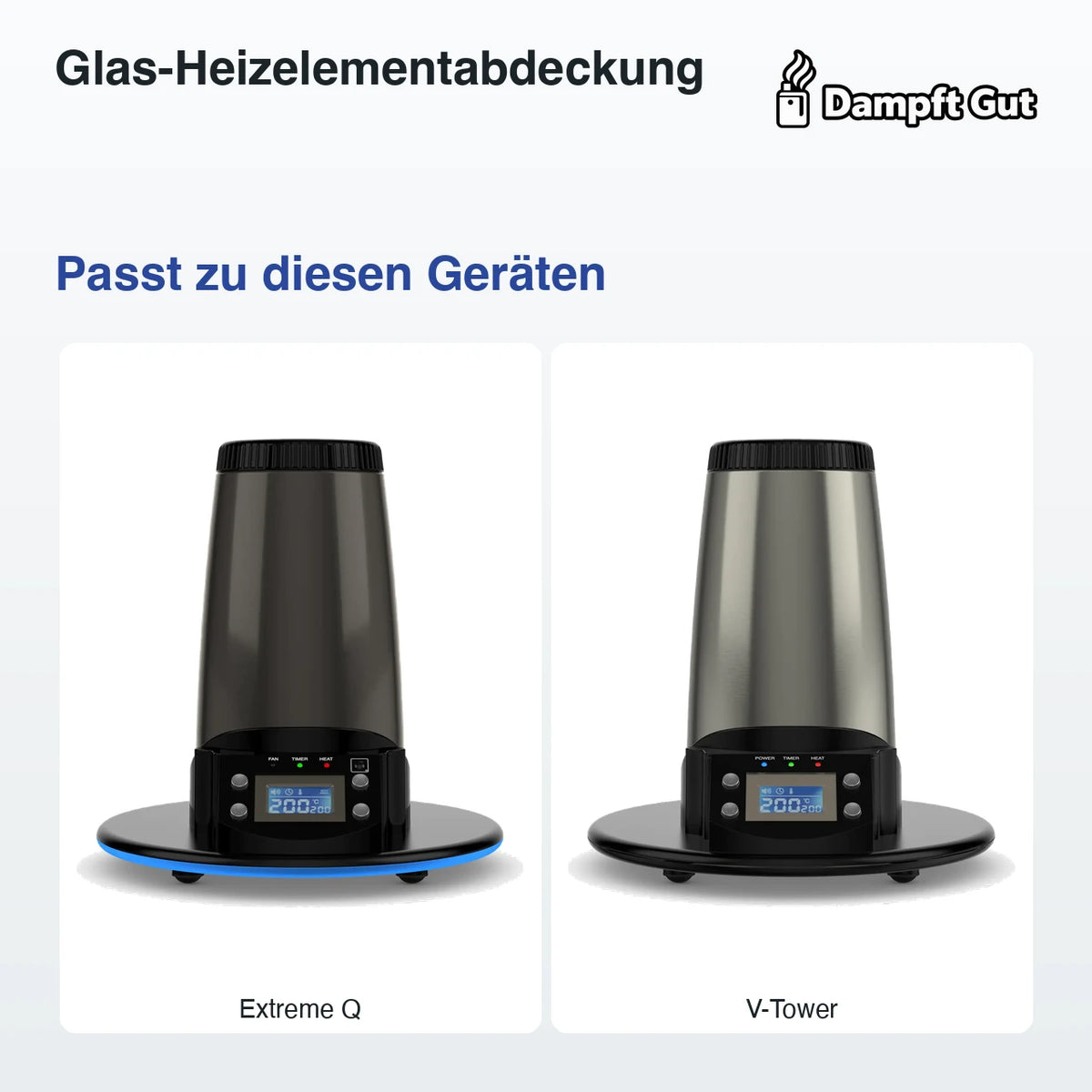 Glas-Heizelementabdeckung – passt zu diesen Vaporizern