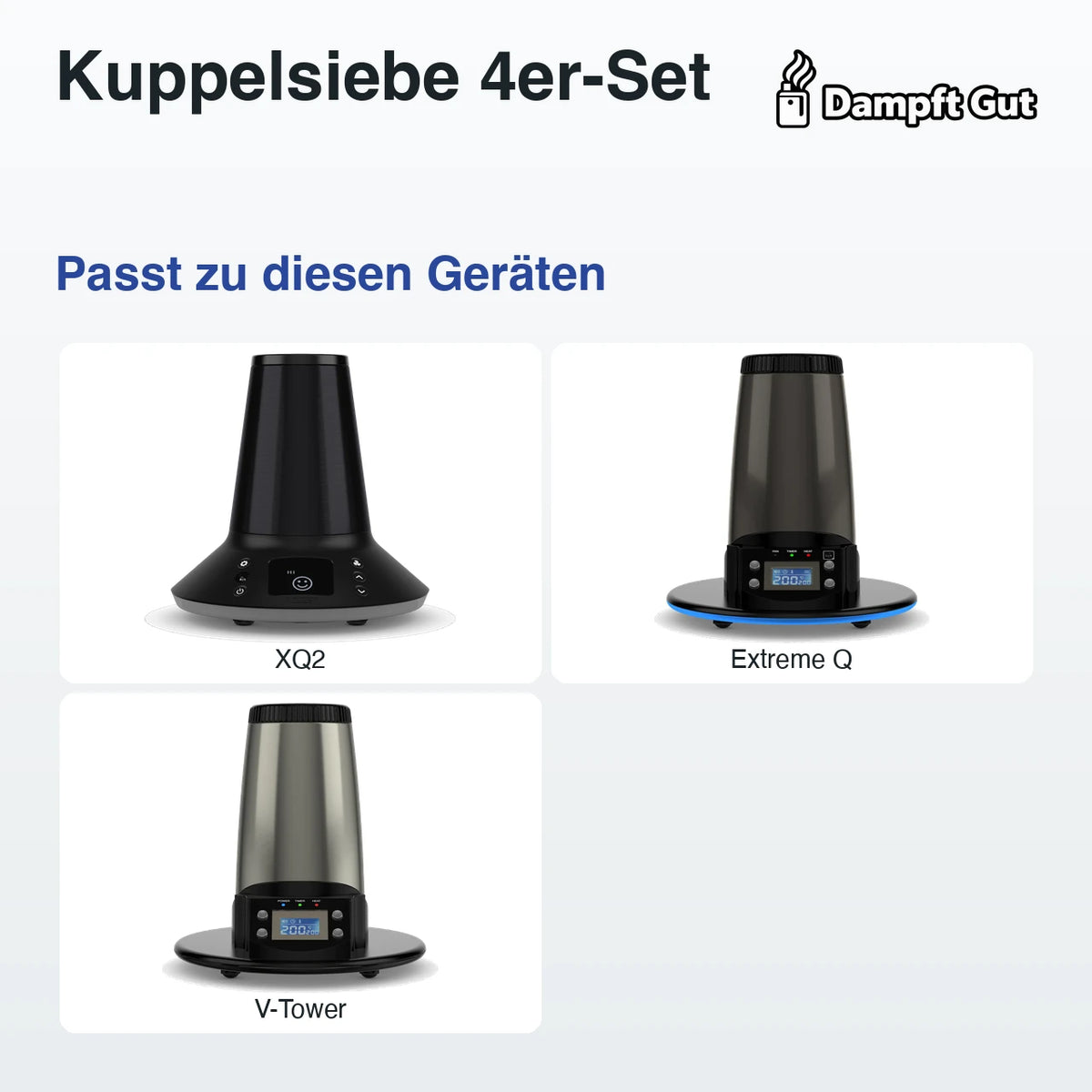 Kuppelsiebe 4er-Set – passt zu diesen Vaporizern