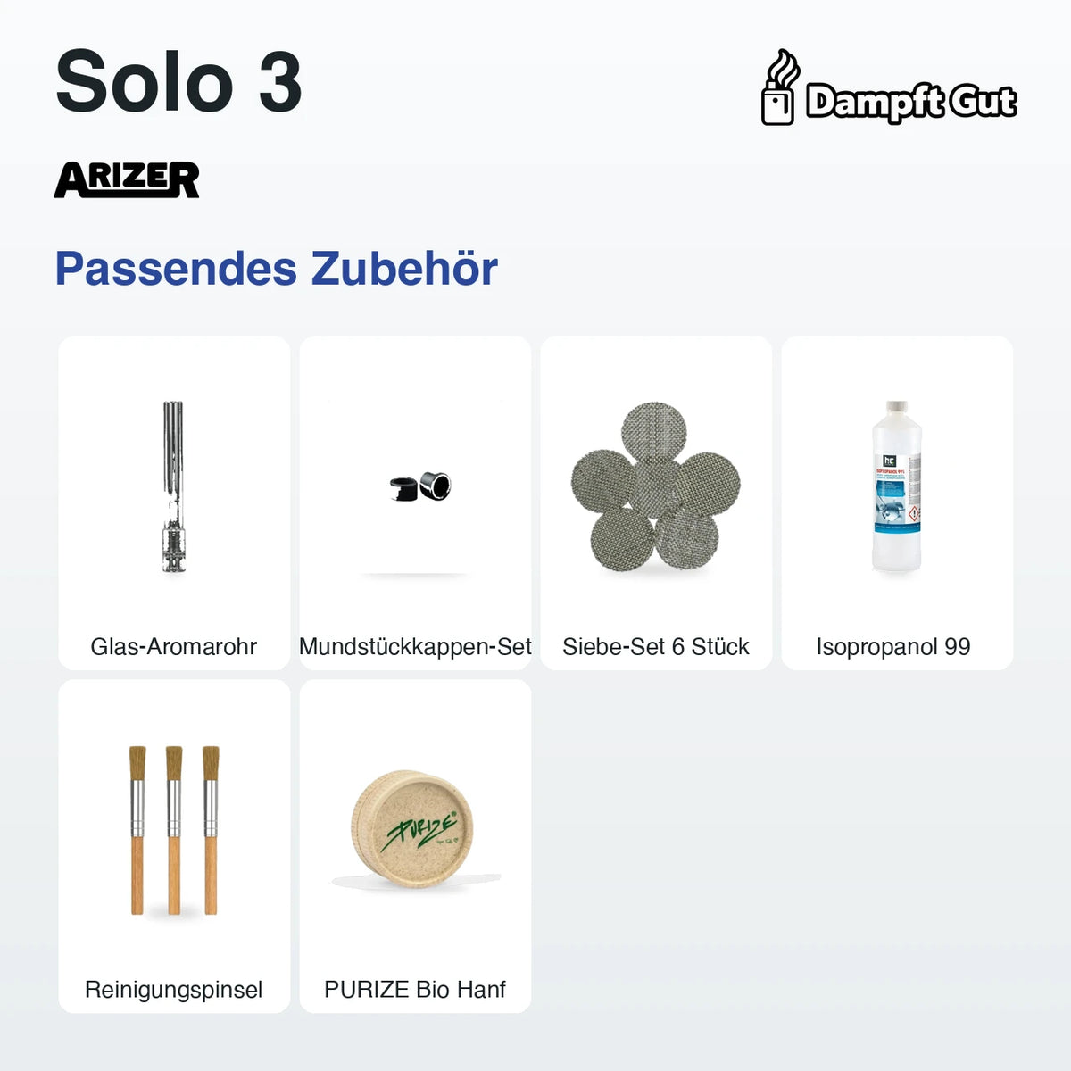 Passendes Zubehör für den Arizer Arizer Solo 3 Vaporizer