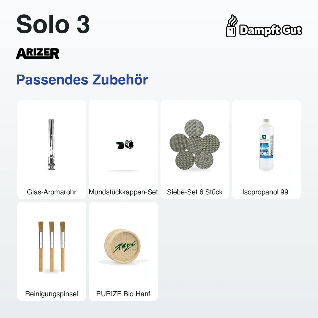 Passendes Zubehör für den Arizer Arizer Solo 3 Vaporizer