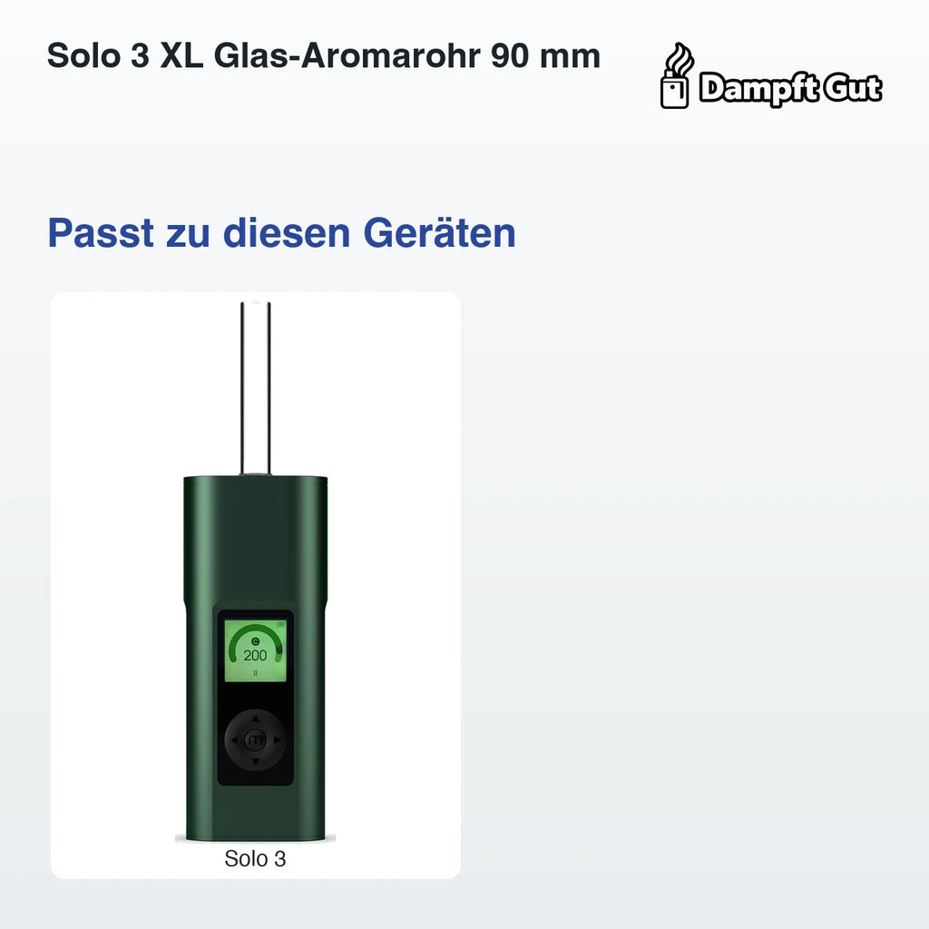 Solo 3 XL Glas-Aromarohr 90 mm – passende Geräte: Solo 3
