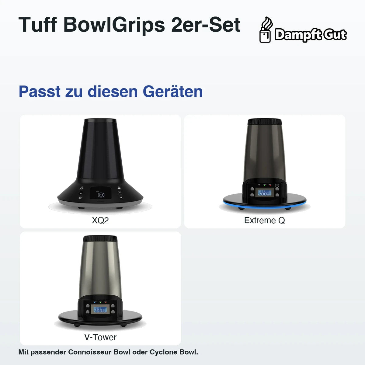 Tuff BowlGrips 2er-Set – passende Geräte: XQ2, Extreme Q, V-Tower