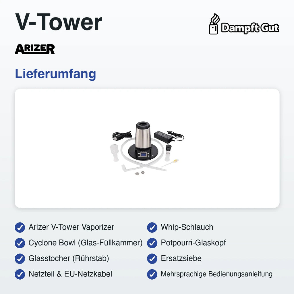 Arizer Arizer V-Tower Vaporizer – Lieferumfang