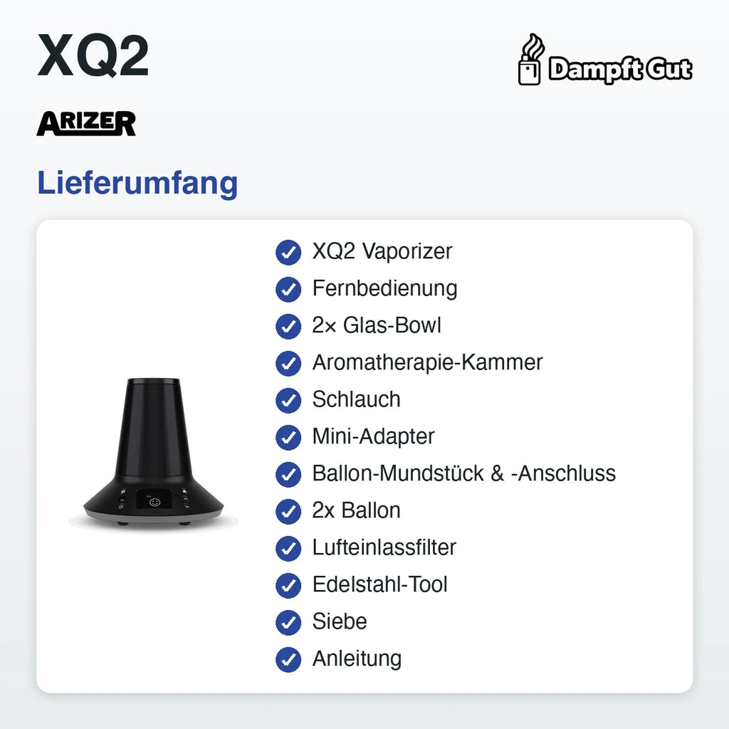 Arizer XQ2 Vaporizer – Lieferumfang