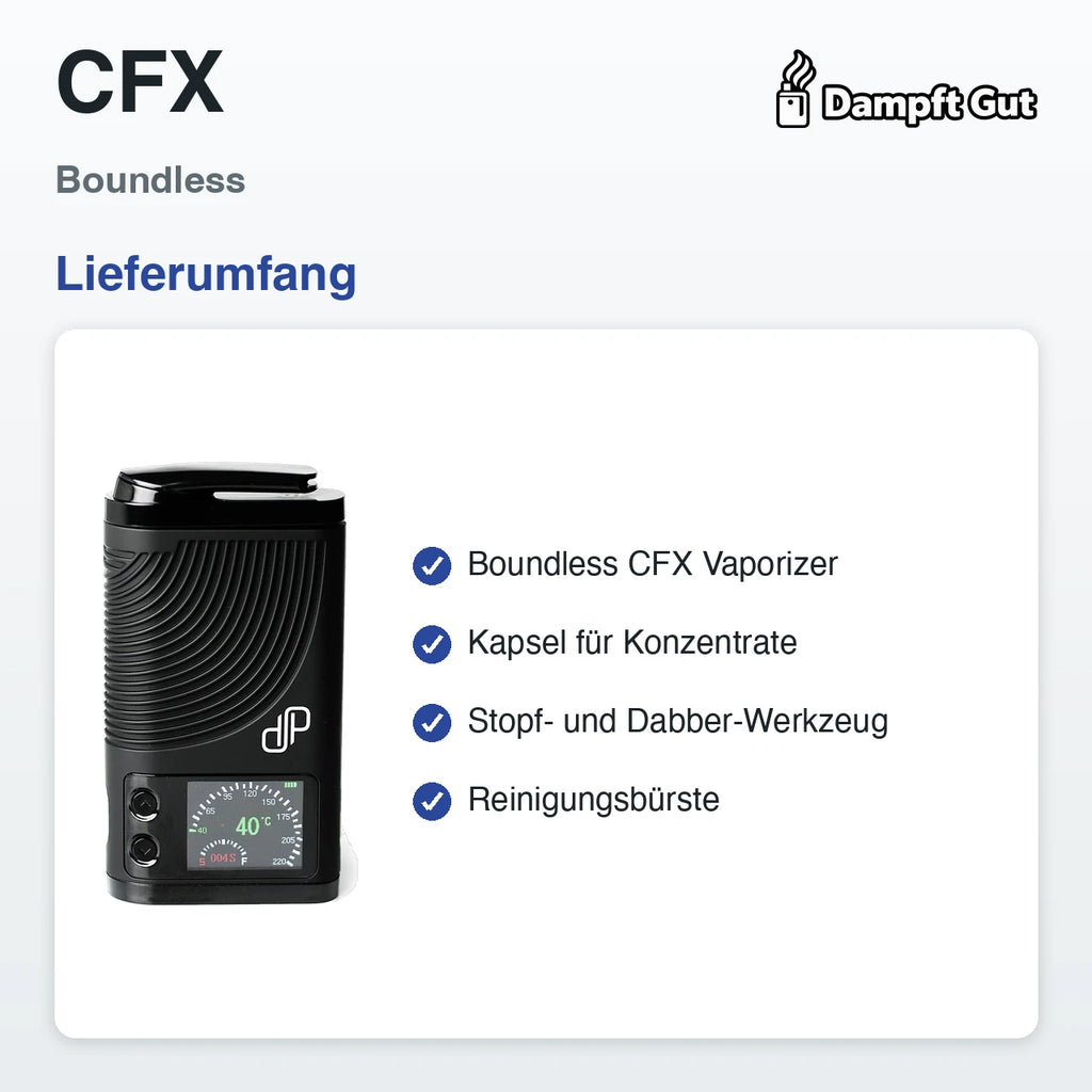 Boundless Boundless CFX Vaporizer – Lieferumfang