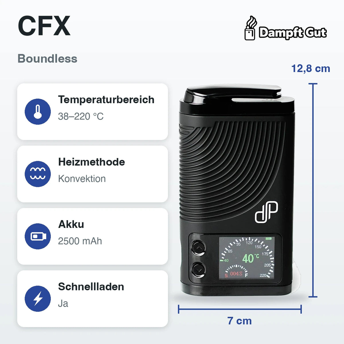 Boundless Boundless CFX Vaporizer – technische Daten auf einen Blick