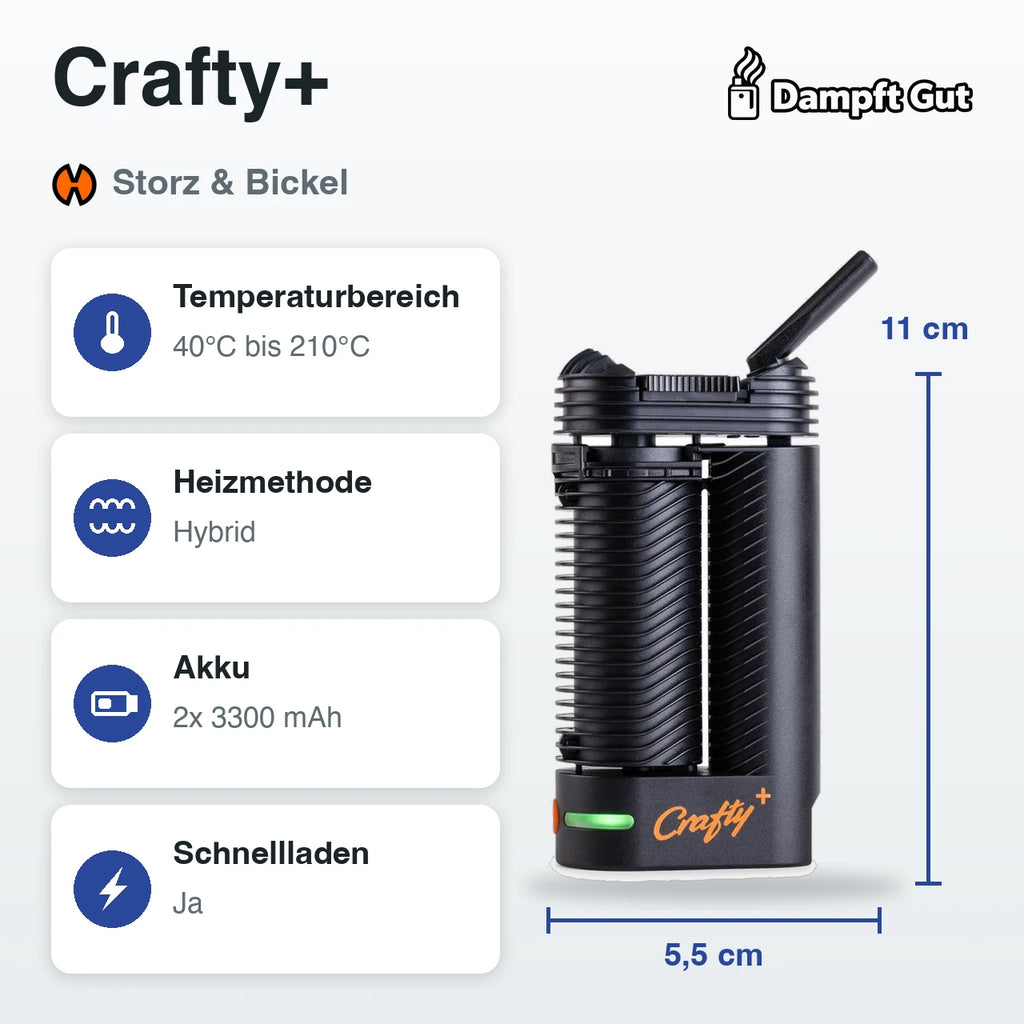 Storz & Bickel Crafty+ Vaporizer – technische Daten auf einen Blick