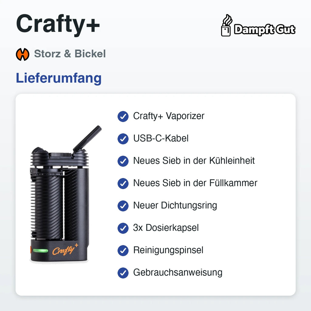 Storz & Bickel Crafty+ Vaporizer – Lieferumfang