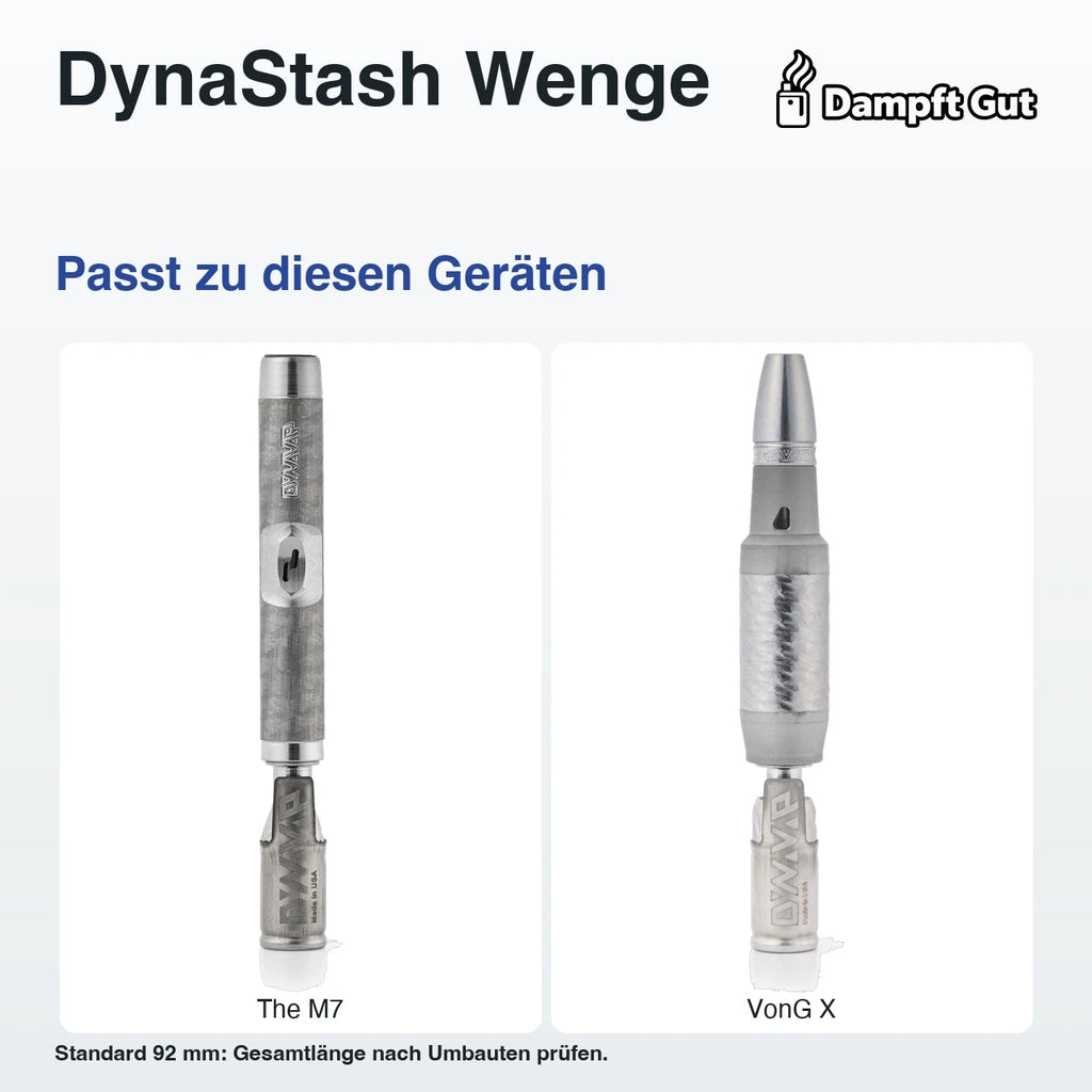 DynaStash Wenge – passende Geräte: The M7, VonG X; Standard 92 mm: Gesamtlänge nach Umbauten prüfen.