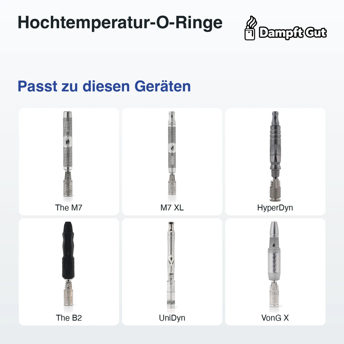 Hochtemperatur-O-Ringe – passt zu diesen Vaporizern