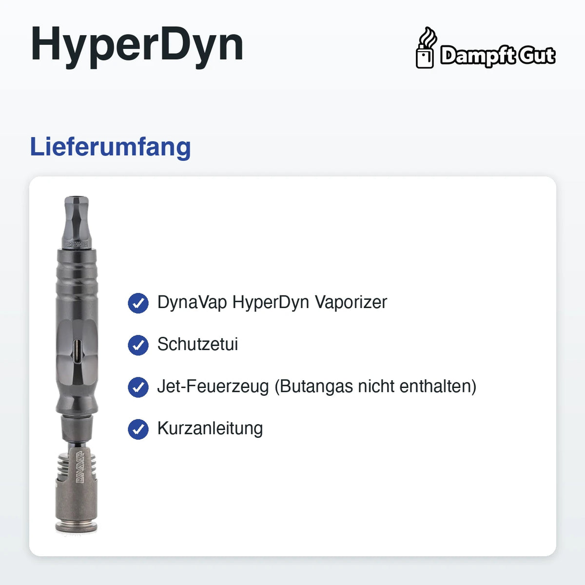HyperDyn Vaporizer – Lieferumfang