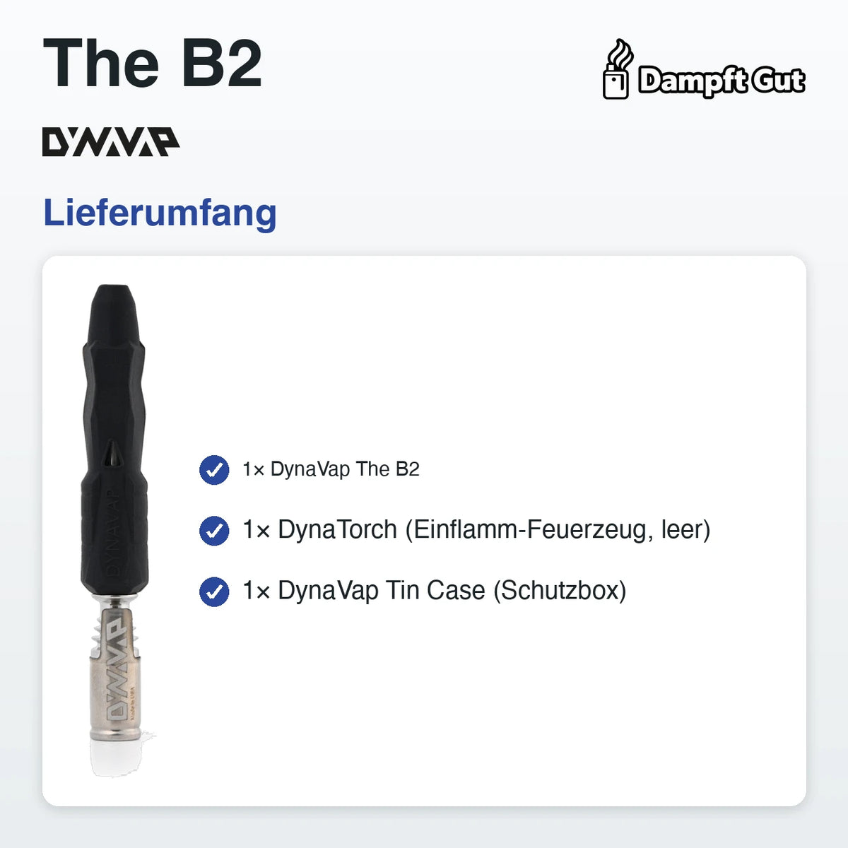 DynaVap DynaVap The B2 Vaporizer – Lieferumfang