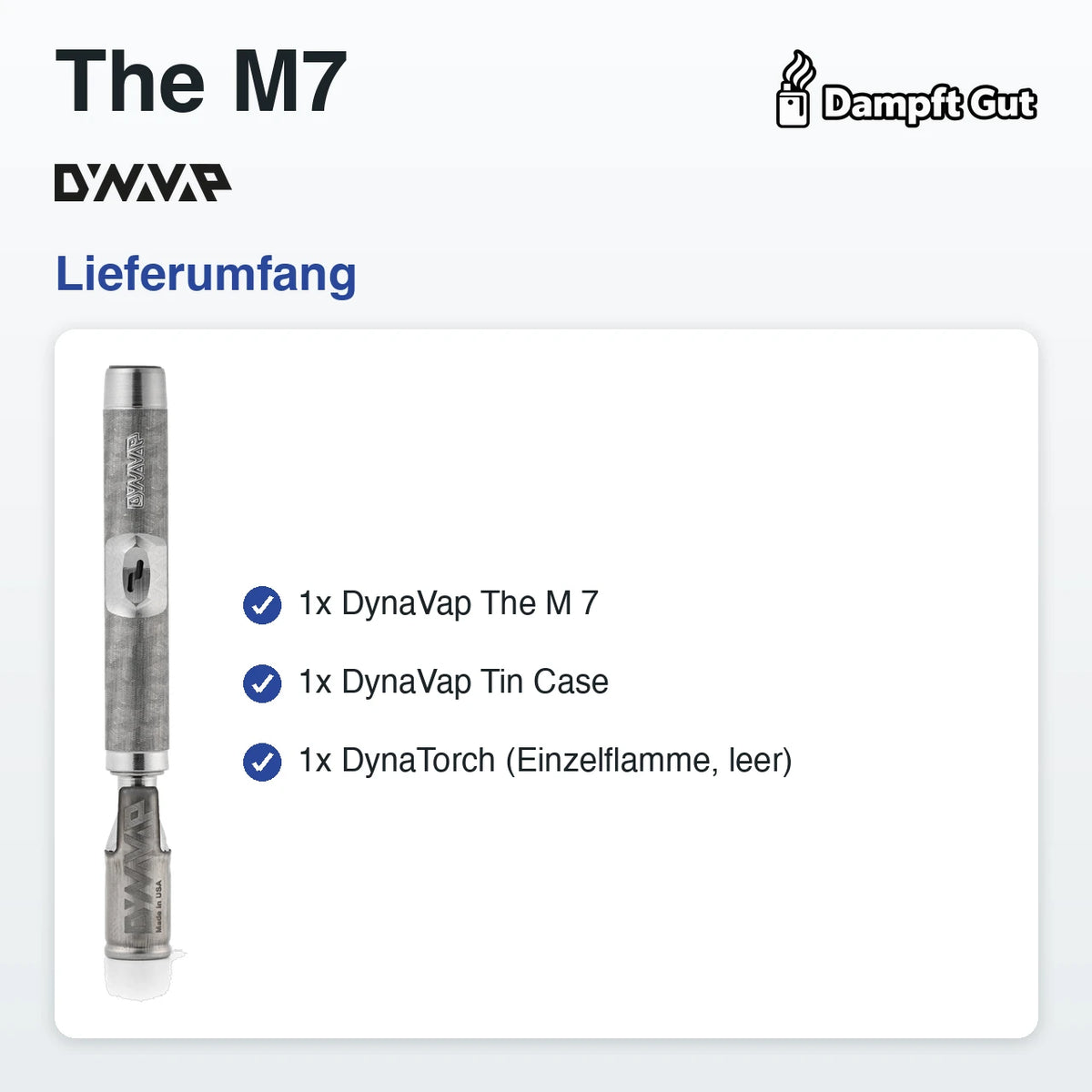 DynaVap DynaVap The M7 Vaporizer – Lieferumfang