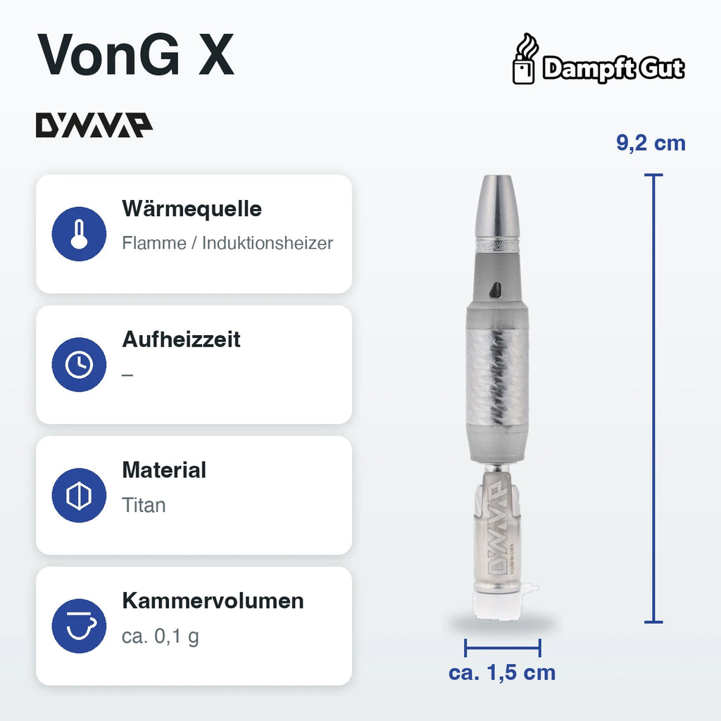 DynaVap DynaVap VonG X Vaporizer – technische Daten auf einen Blick