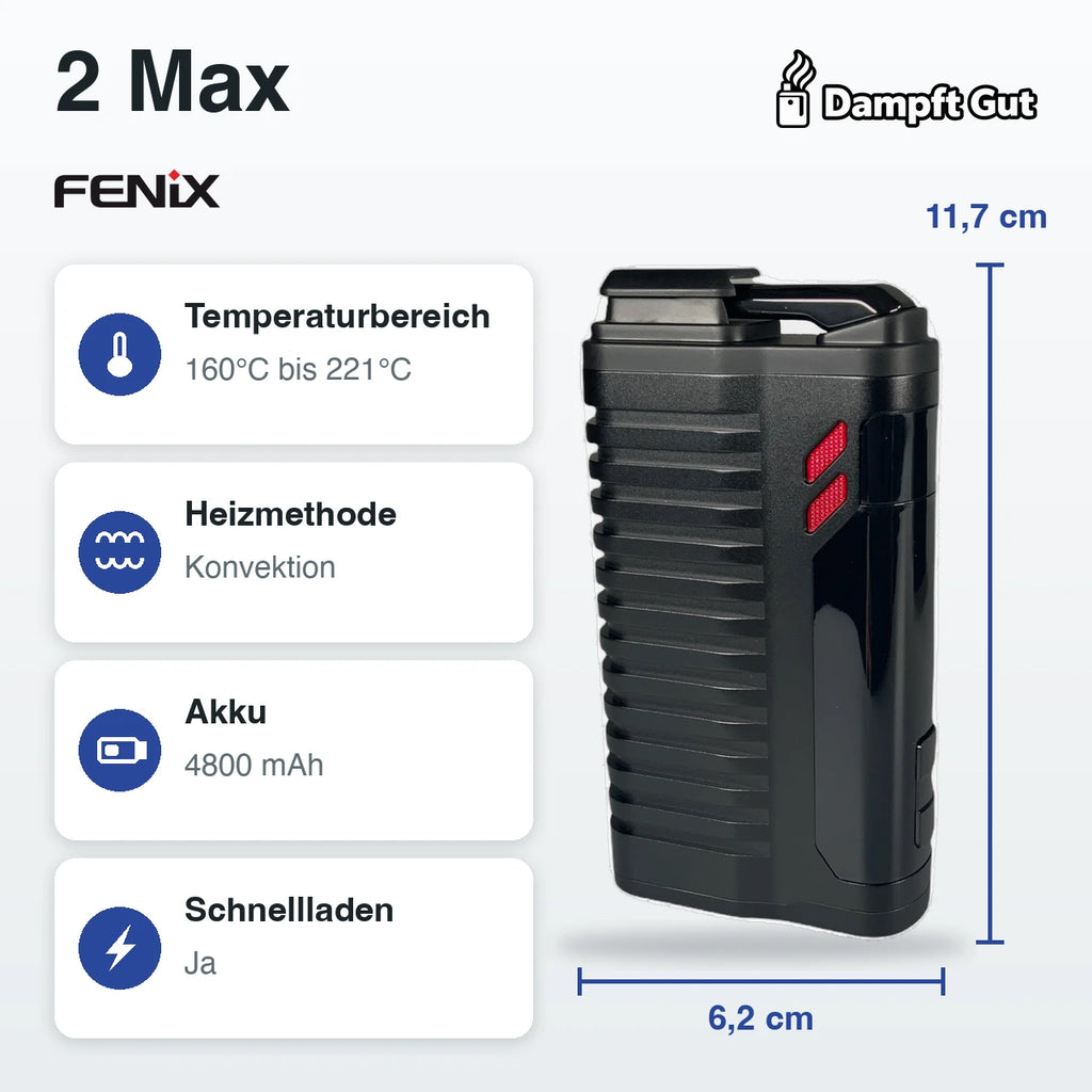 FENiX FENiX 2 Max Vaporizer – technische Daten auf einen Blick