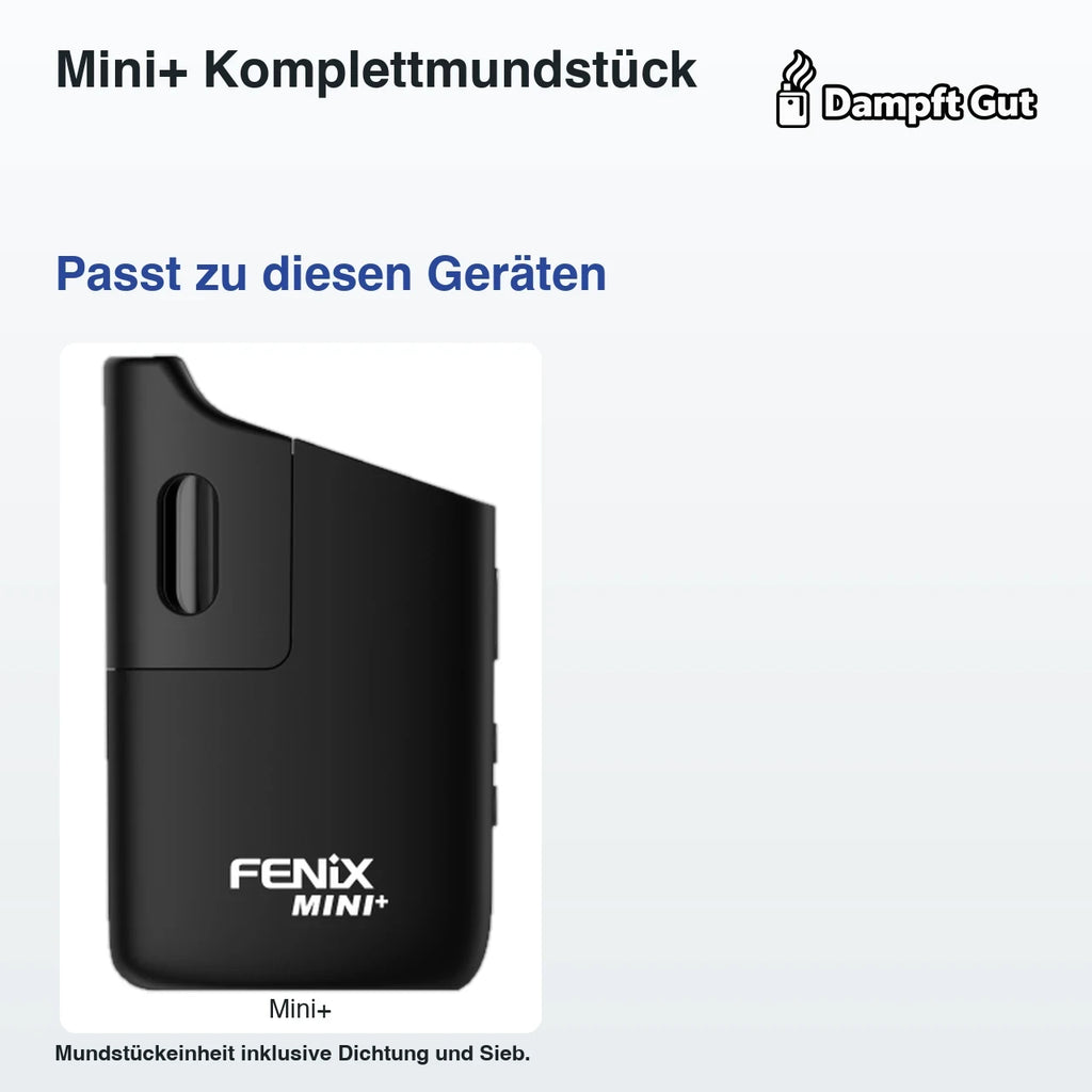 Mini+ Mundstückeinheit mit Dichtung und Sieb – passende Geräte: Mini+; Mundstückeinheit inklusive Dichtung und Sieb.