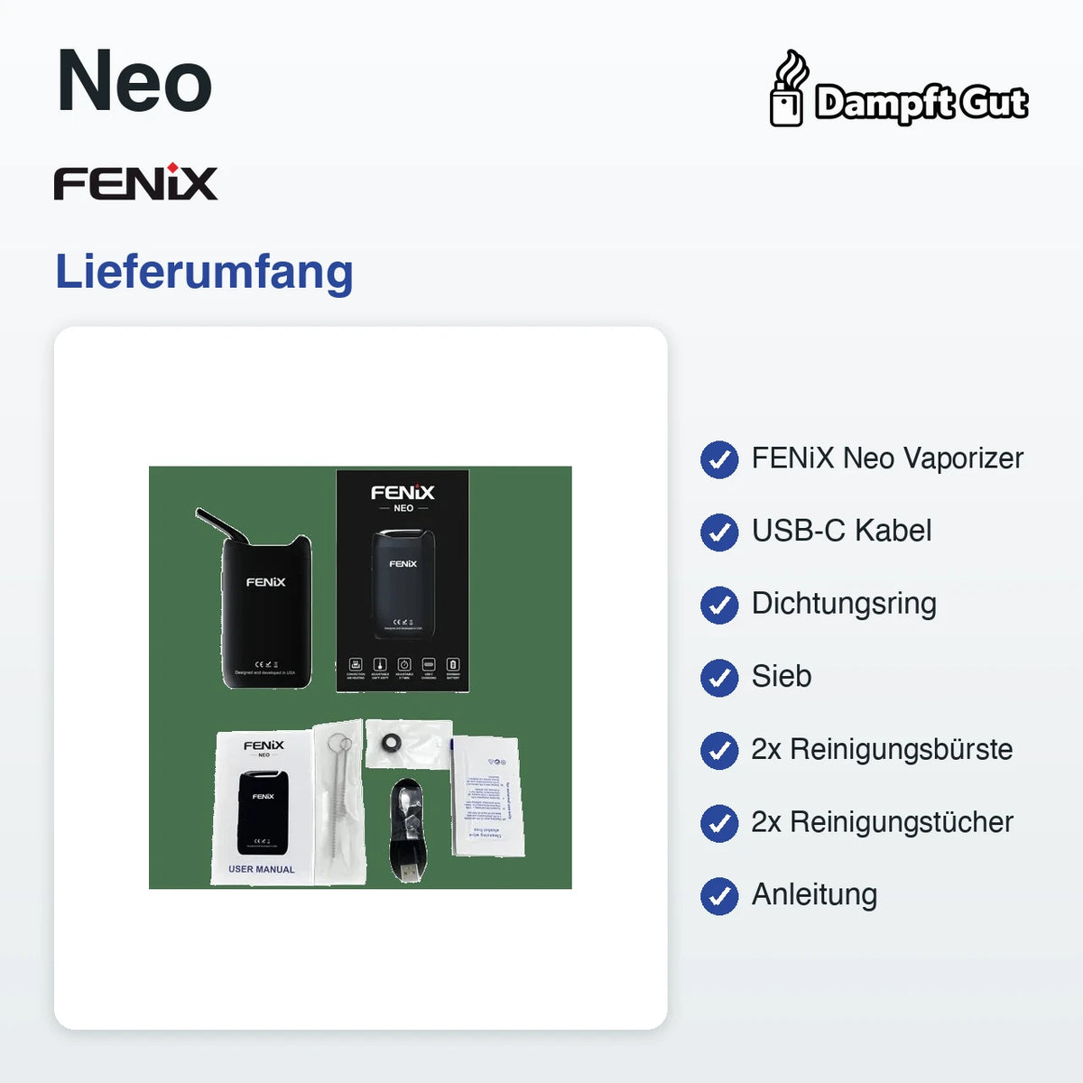 FENiX FENiX Neo Vaporizer – Lieferumfang