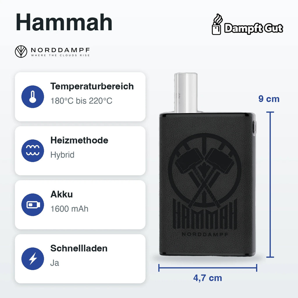 Norddampf Hammah Vaporizer – technische Daten auf einen Blick