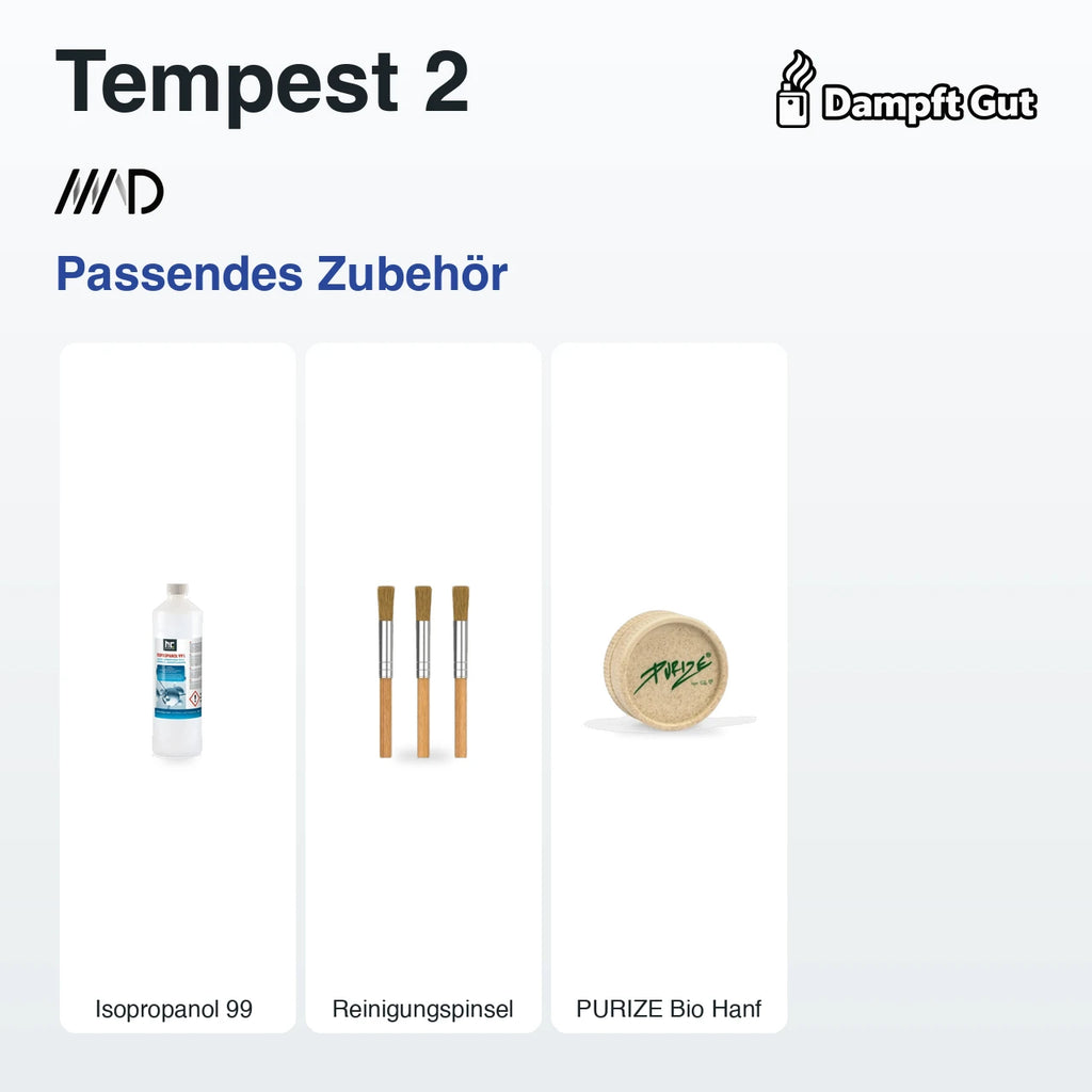 Passendes Zubehör für den Mad Heaters Mad Heaters Tempest 2 Vaporizer