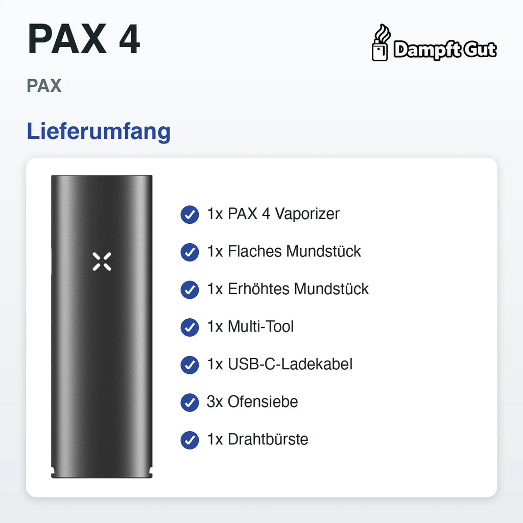PAX PAX 4 Vaporizer – Lieferumfang