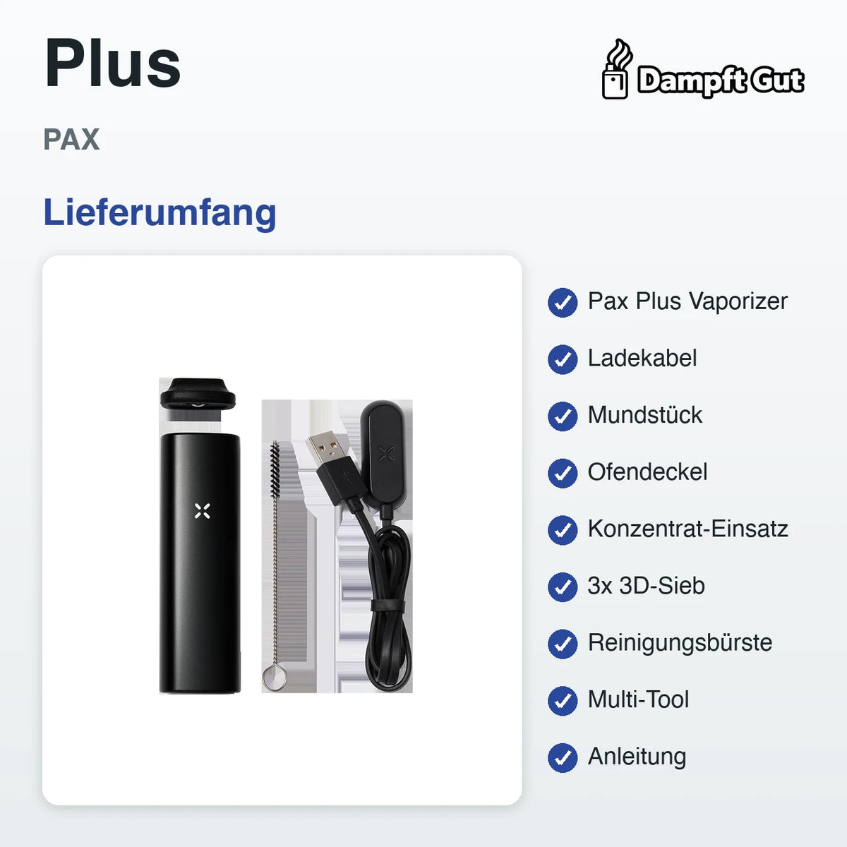 PAX Pax Plus Vaporizer – Lieferumfang