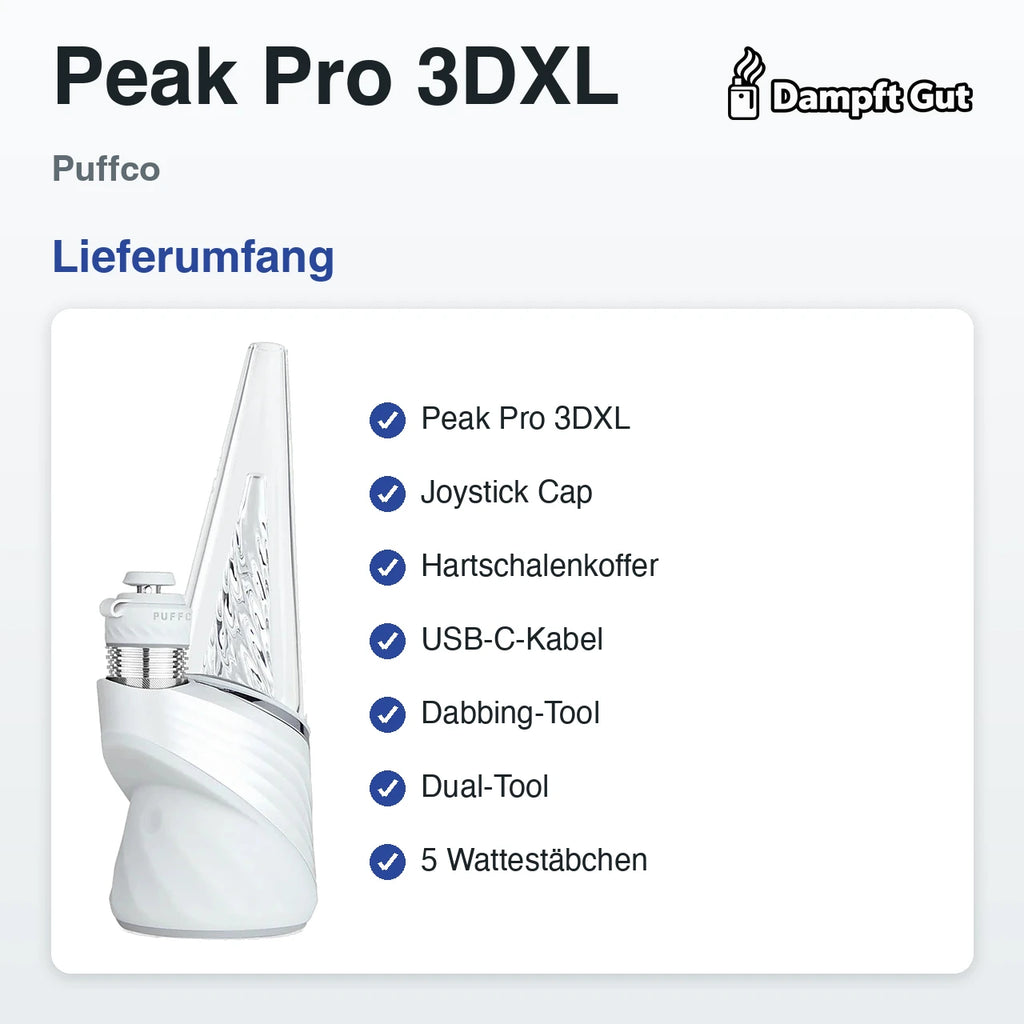 Puffco Puffco Peak Pro 3DXL Vaporizer – Lieferumfang