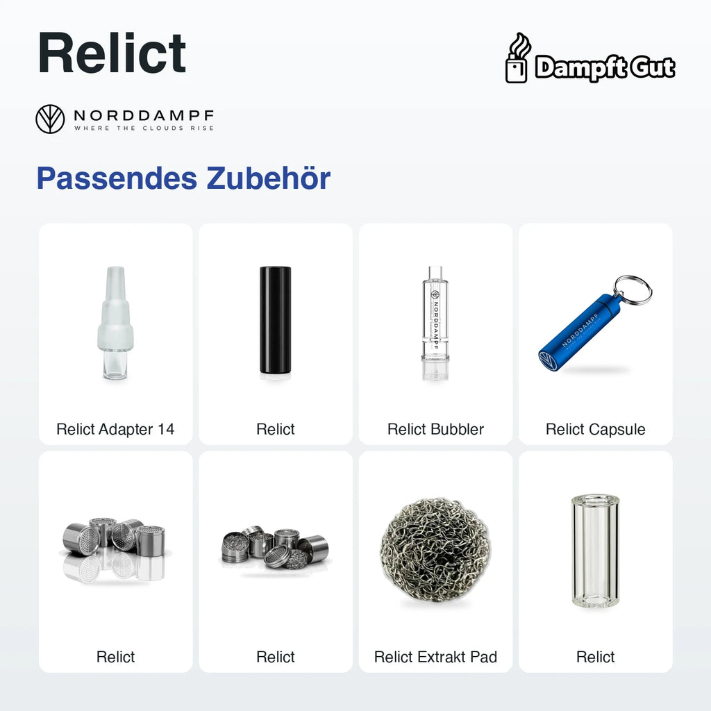 Passendes Zubehör für den Norddampf Relict Vaporizer