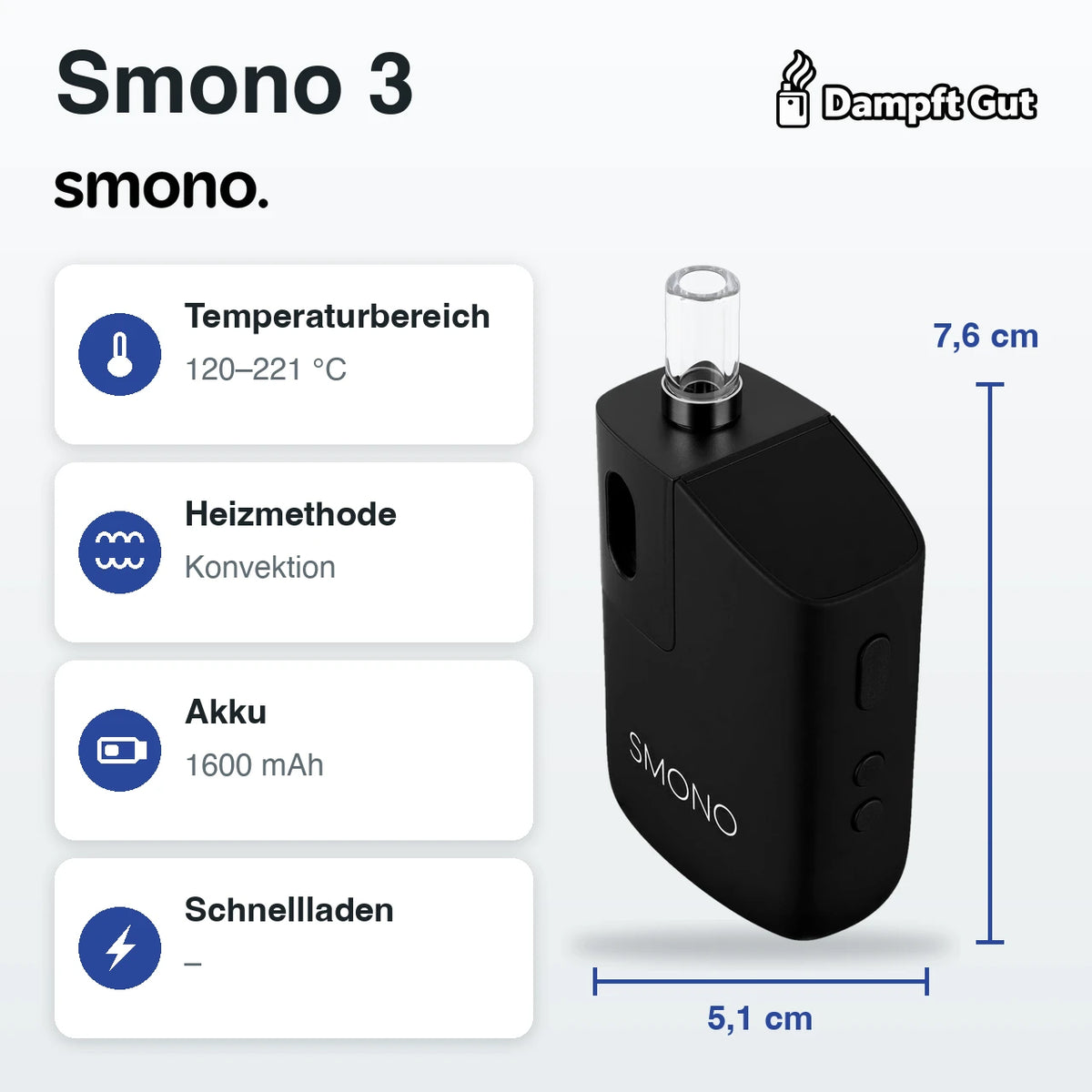 Smono Smono 3 Vaporizer – technische Daten auf einen Blick