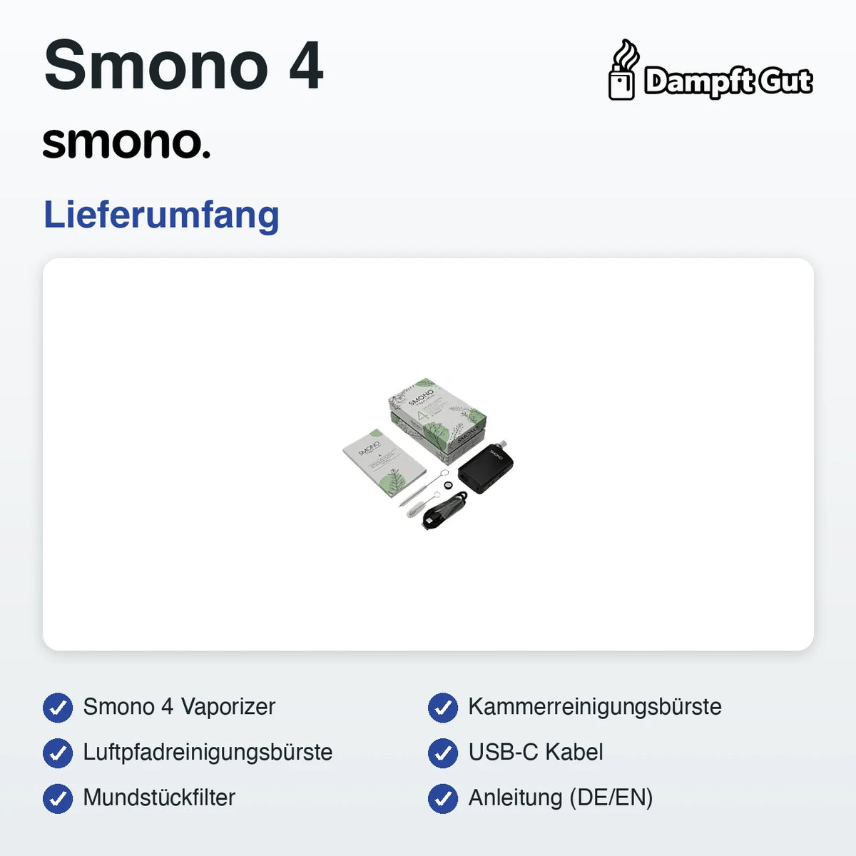 Smono Smono 4 Vaporizer – Lieferumfang