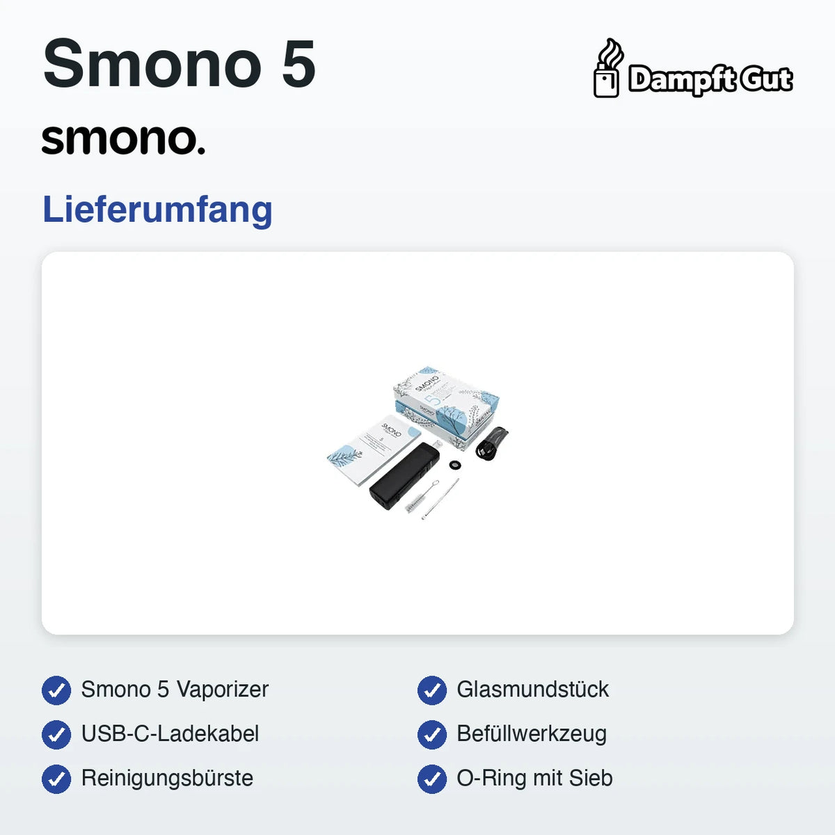 Smono Smono 5 Vaporizer – Lieferumfang