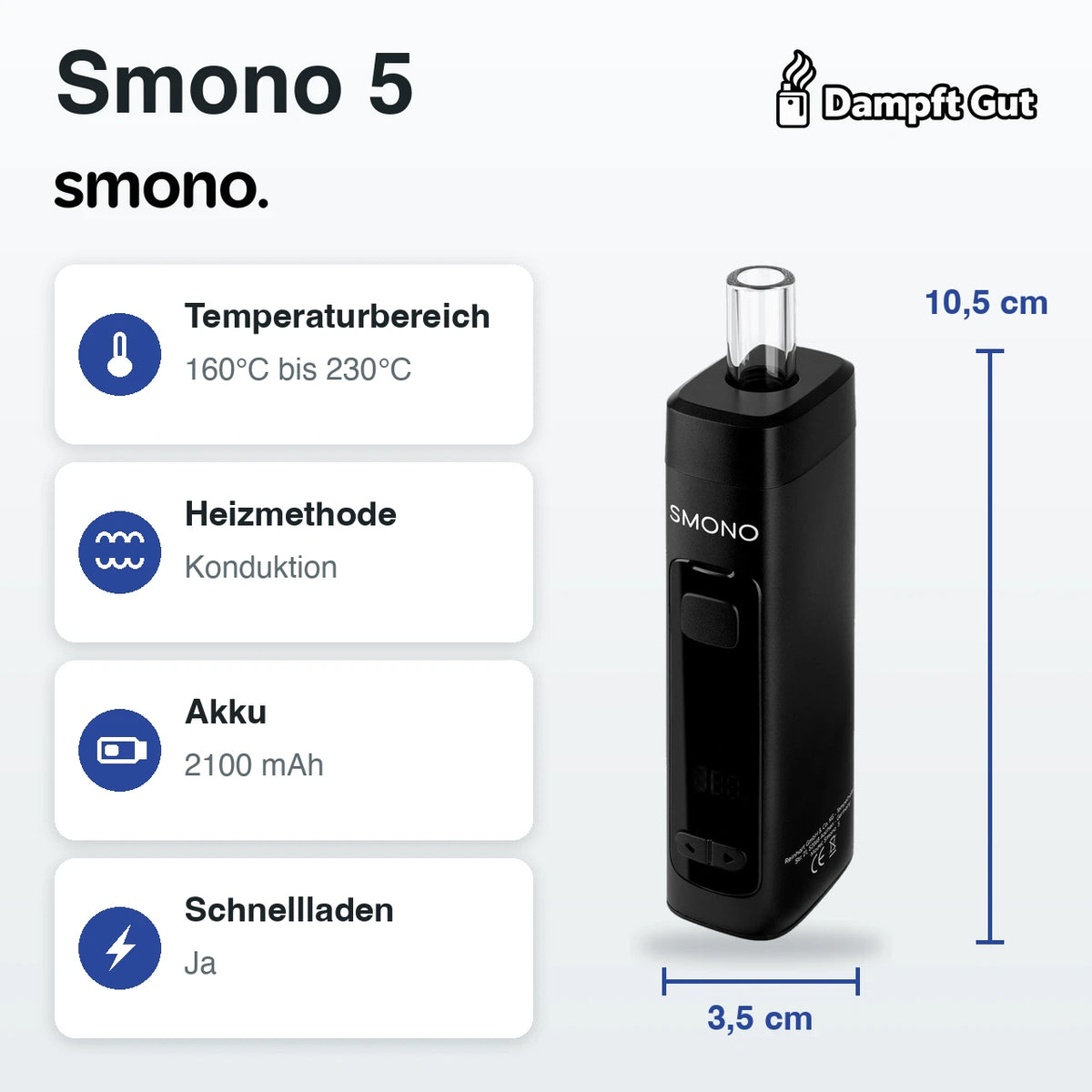 Smono Smono 5 Vaporizer – technische Daten auf einen Blick