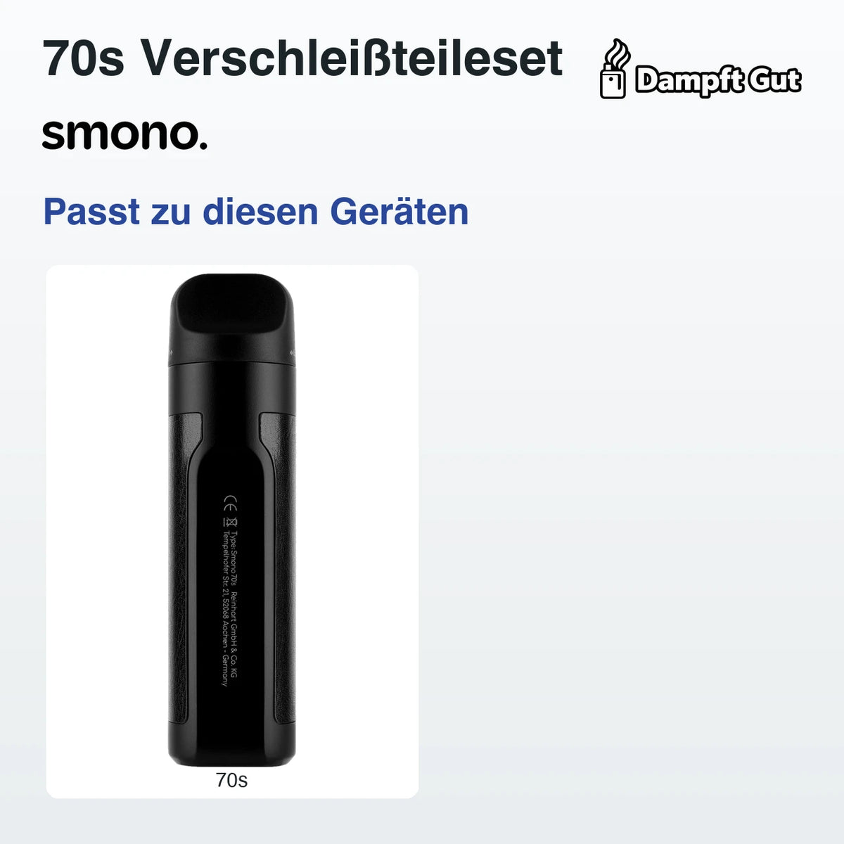 Smono 70s Verschleißteileset – passende Geräte: Smono 70s