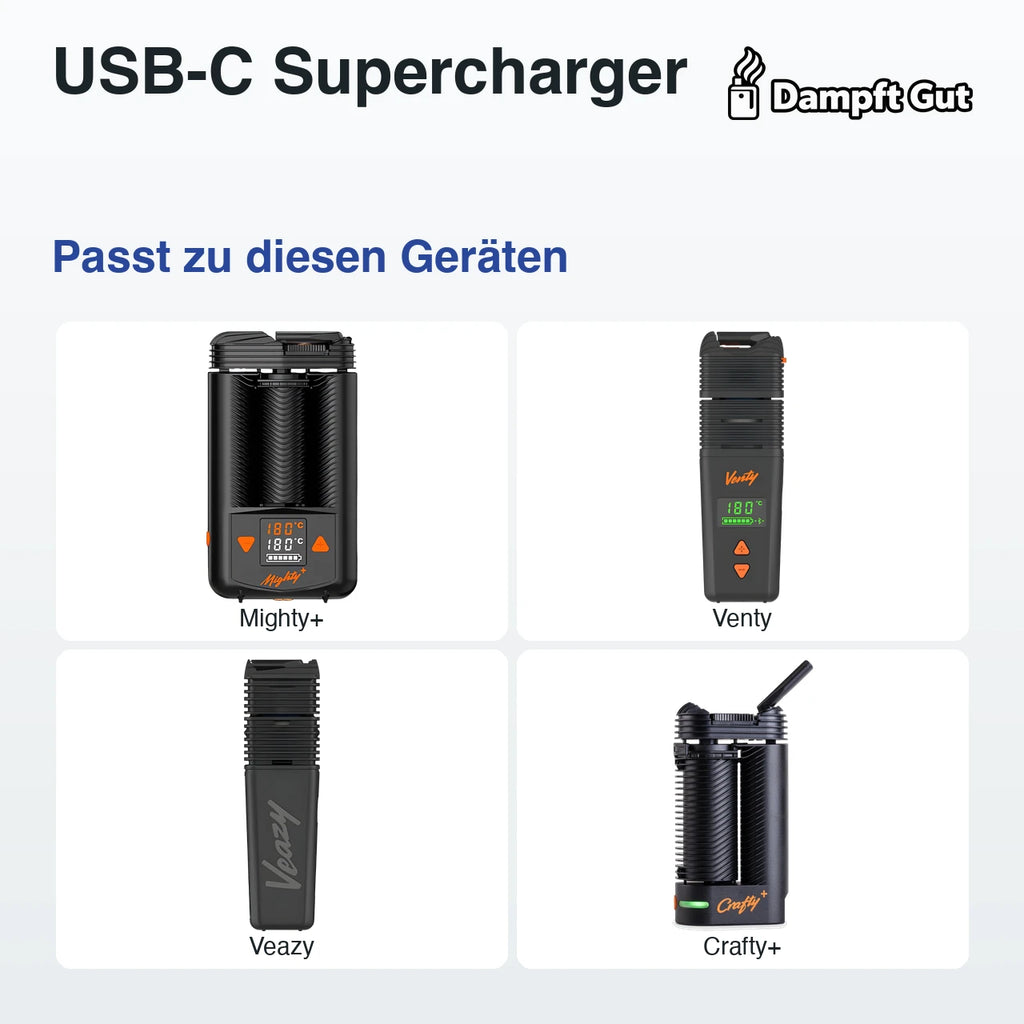USB-C Supercharger – passt zu diesen Vaporizern