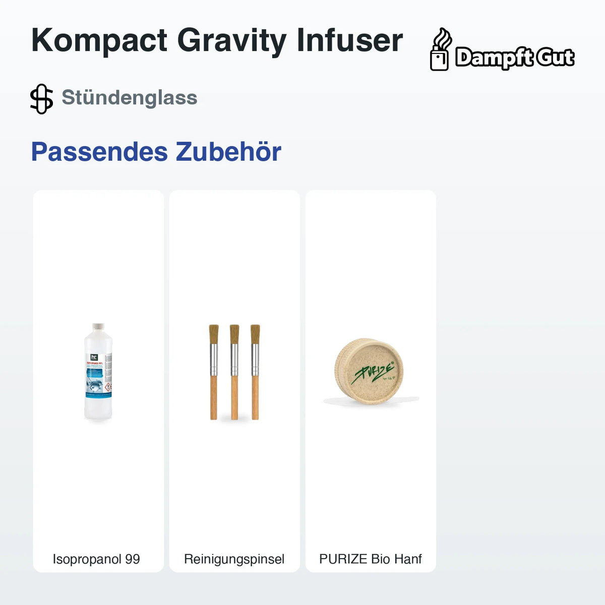 Passendes Zubehör für den Stündenglass Stündenglass Kompact Gravity Infuser Gravity Infuser