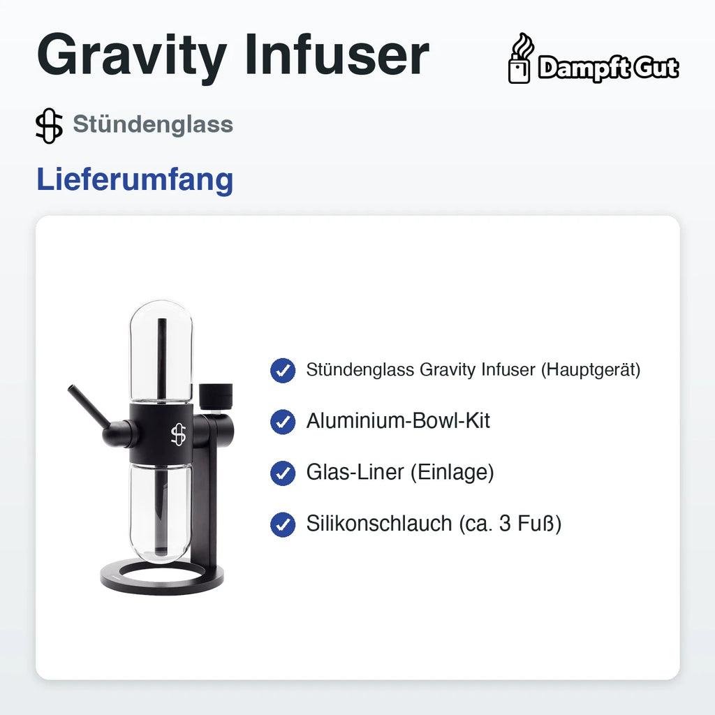 Stündenglass Stündenglass Gravity Infuser Gravity Infuser – Lieferumfang