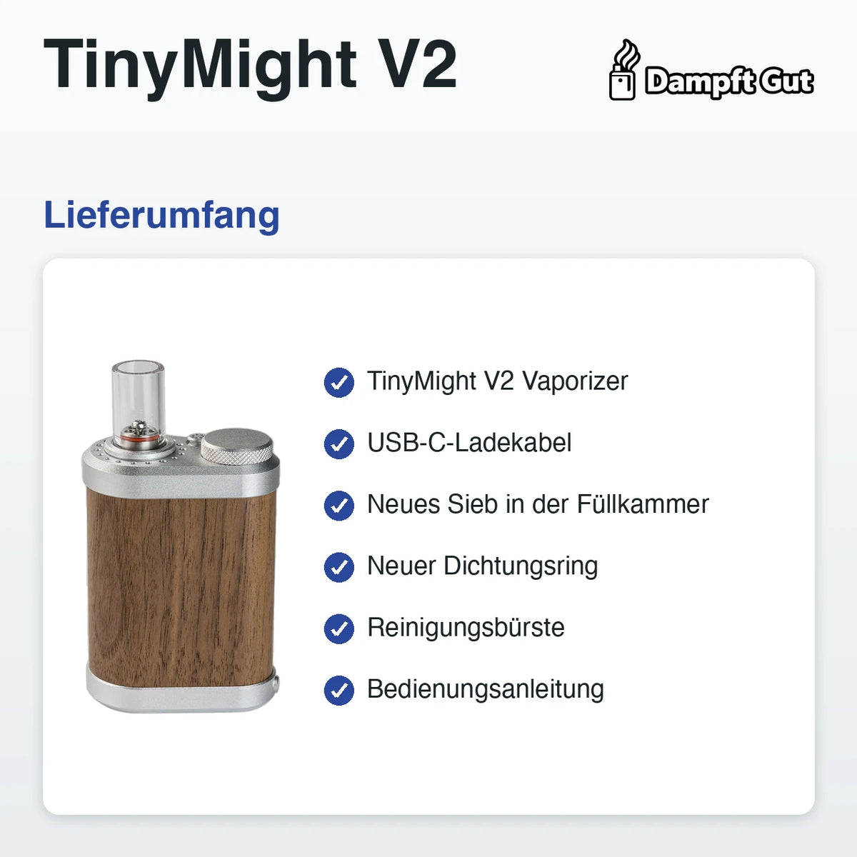 TinyMight V2 Vaporizer – Lieferumfang