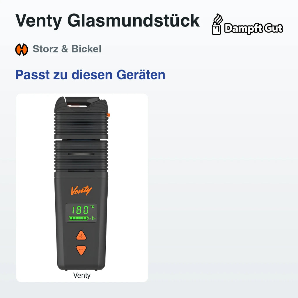 Venty Glasmundstück – passt zu diesen Vaporizern