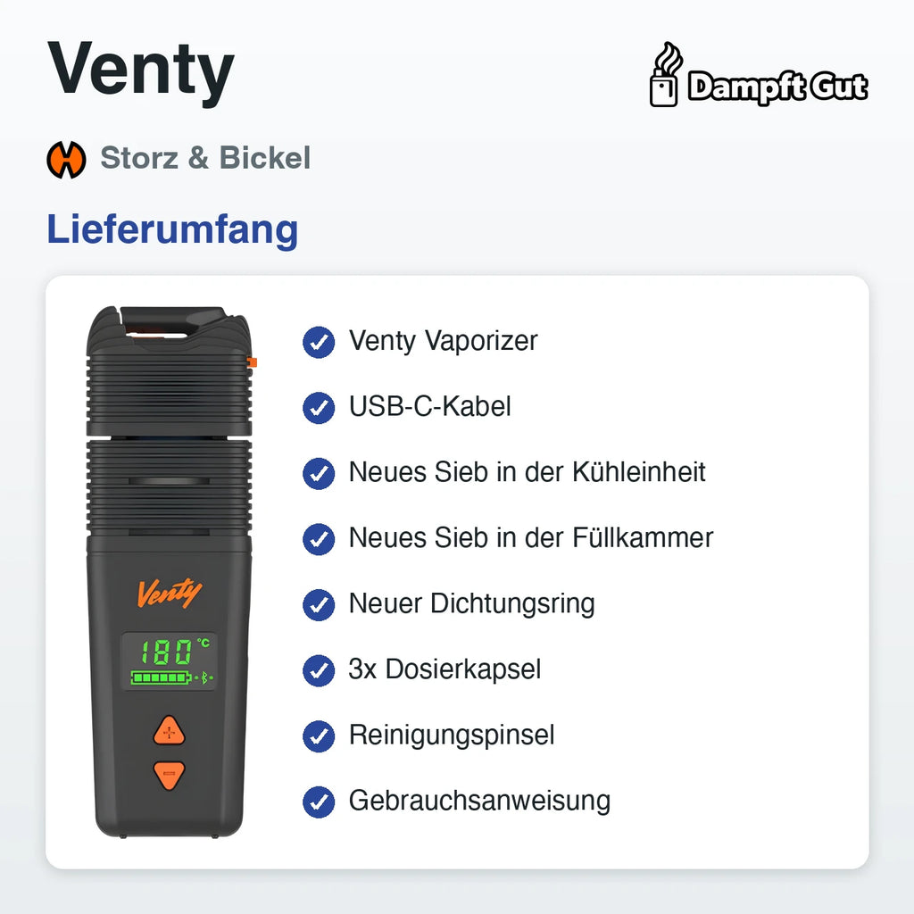 Storz & Bickel Venty Vaporizer – Lieferumfang