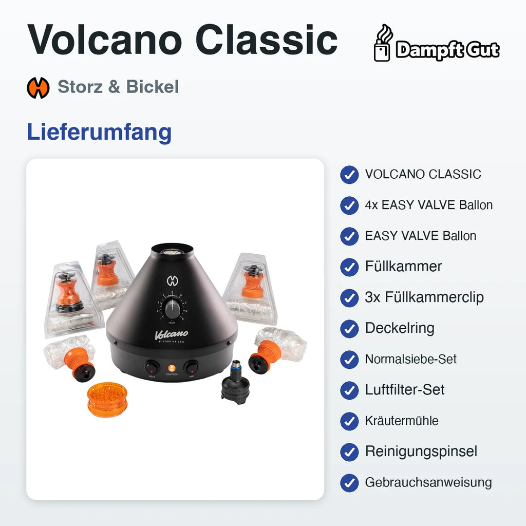Storz & Bickel Volcano Classic Vaporizer – Lieferumfang