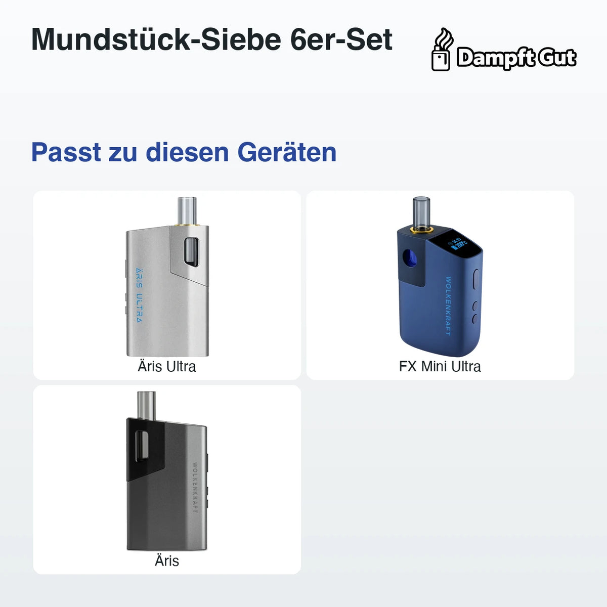 Mundstück-Siebe 6er-Set – passt zu diesen Vaporizern