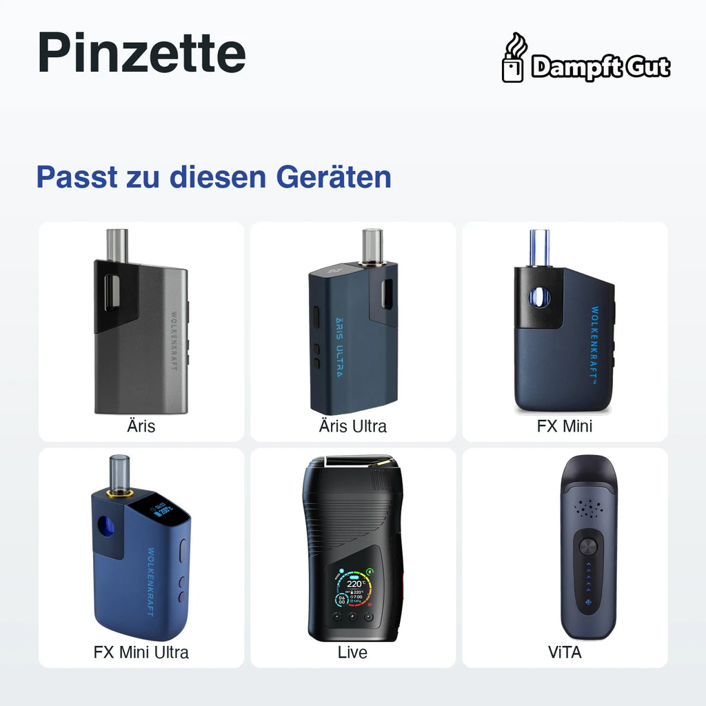 Pinzette – passt zu diesen Vaporizern